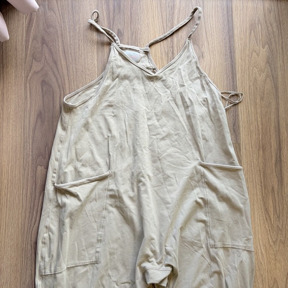 Free People Pants - Free People FP Movement Women's Hot Shot Romper Jumpsuit Beige Small